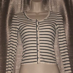 Crew Neck Ribbed Long Sleeve Sweater